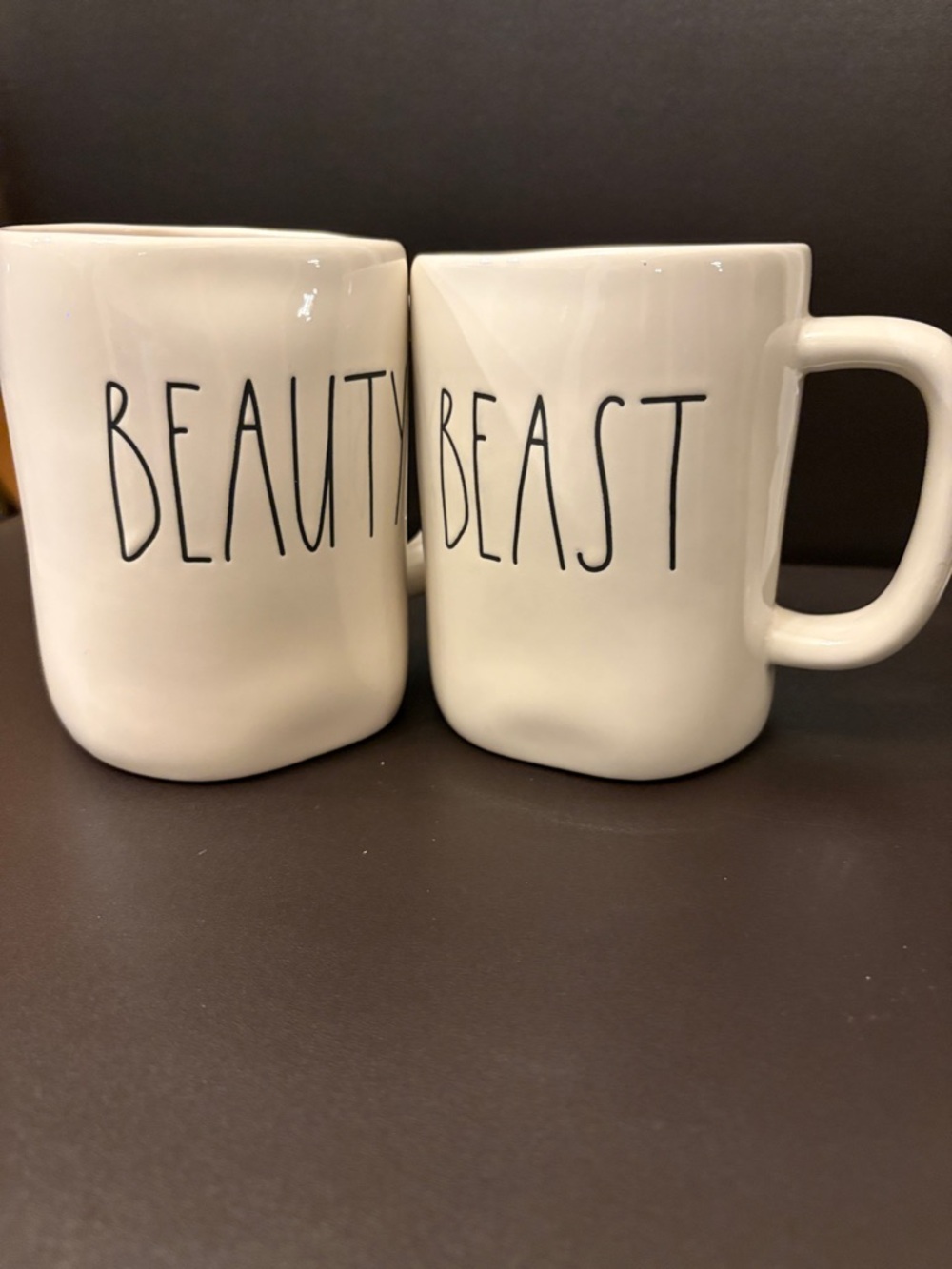 Rae Dunn “Beauty & Beast” Mugs